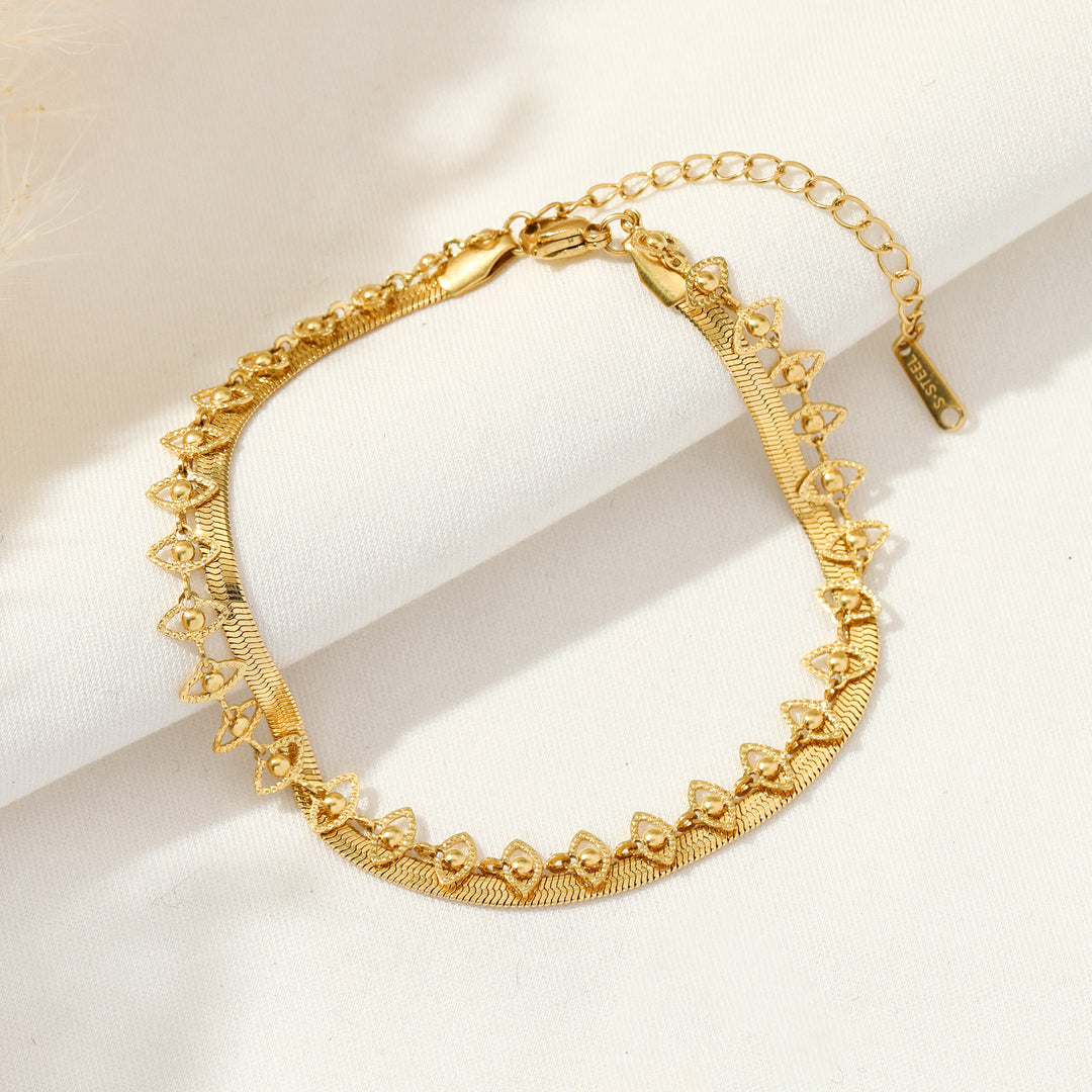 Crystal Loop Fine Anklet