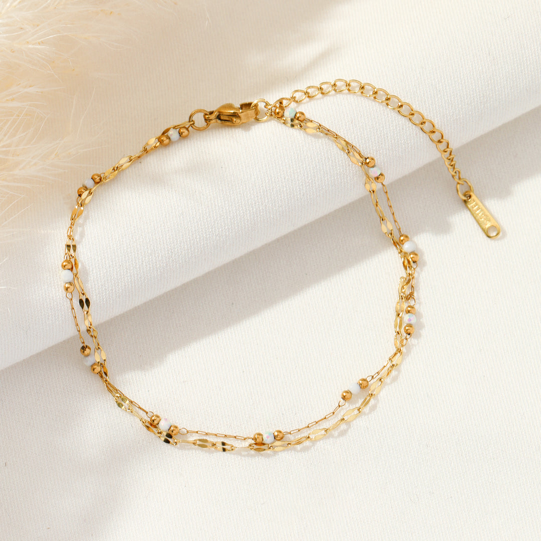 Golden Dot spaced Anklet