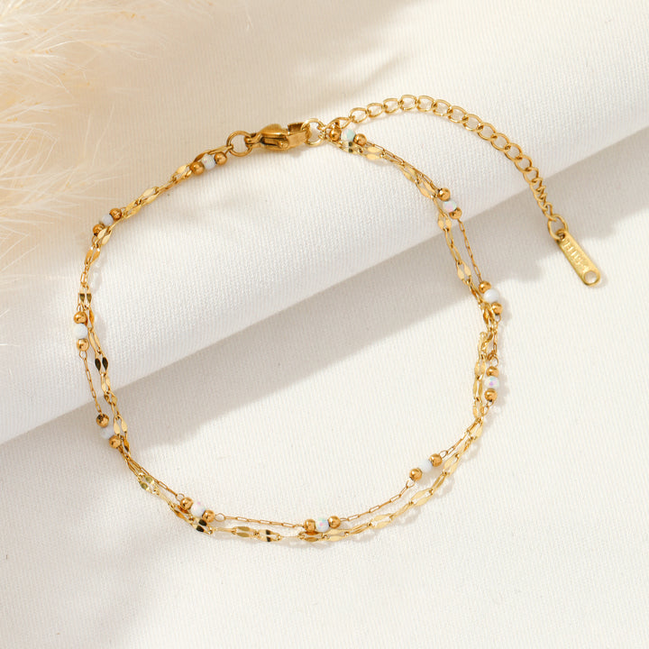 Golden Dot spaced Anklet