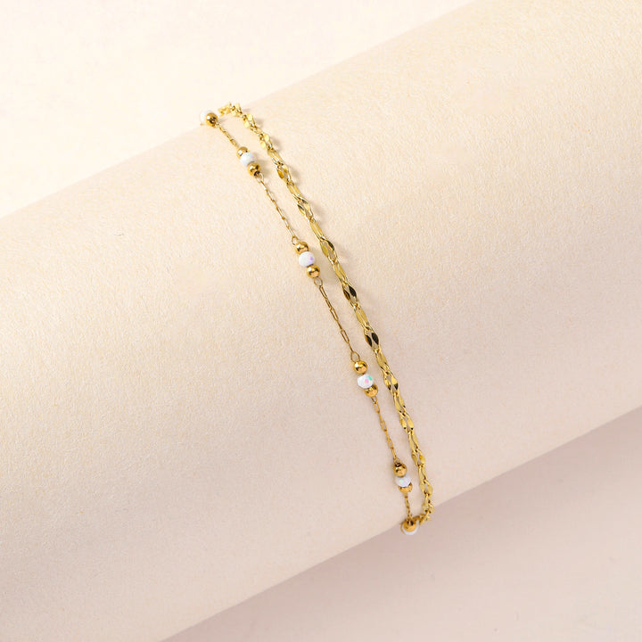 Golden Dot spaced Anklet