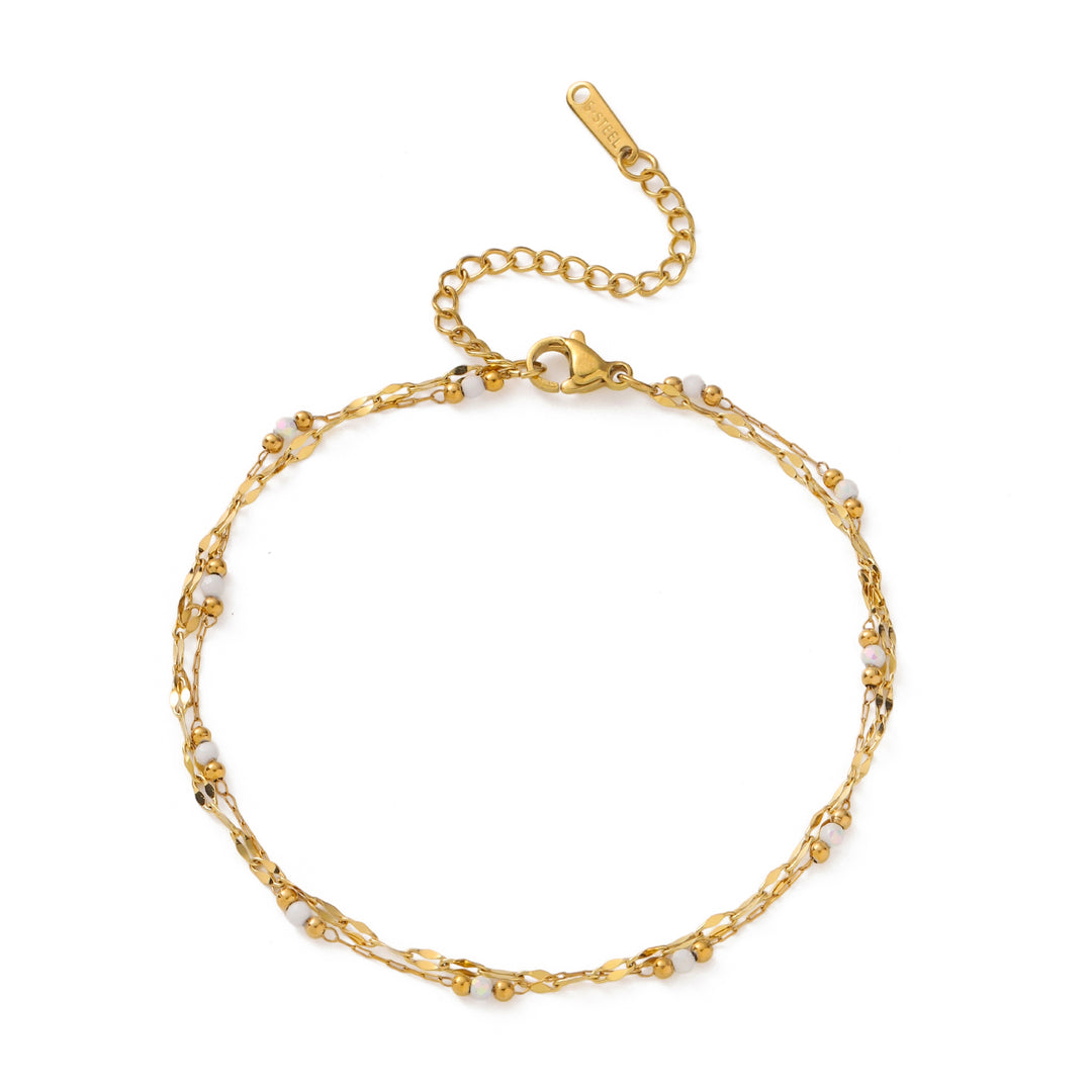 Golden Dot spaced Anklet