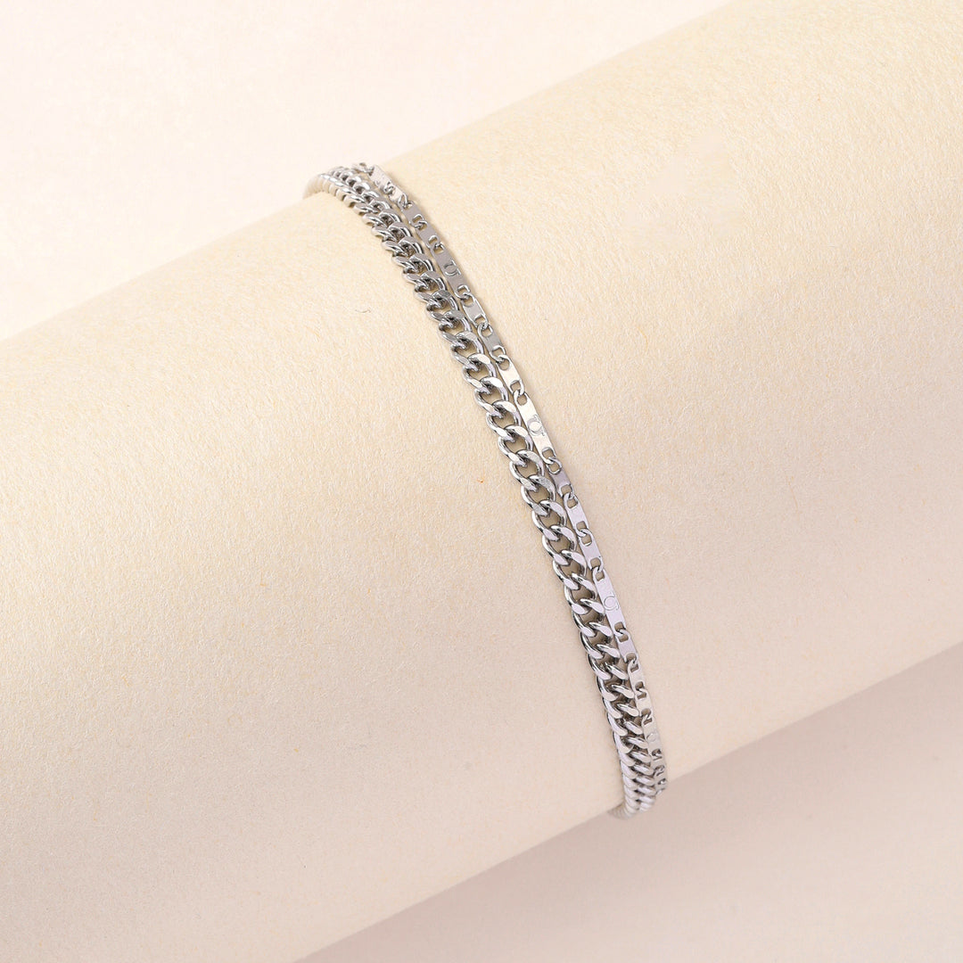 Silver Whisper Minimal Anklet