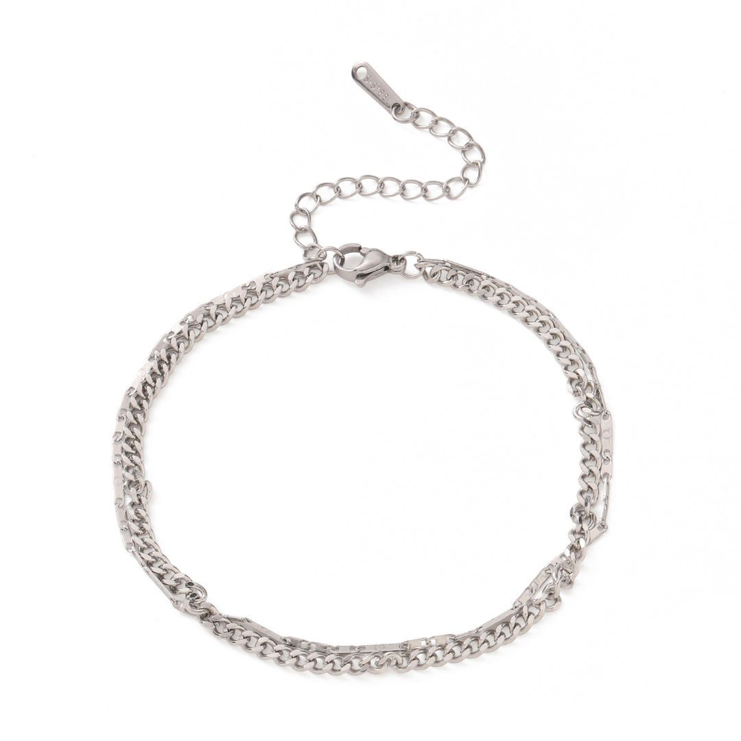 Silver Whisper Minimal Anklet