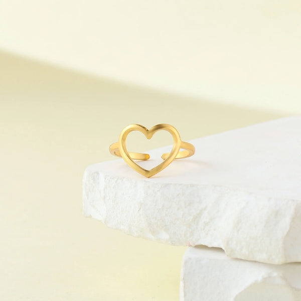 Adjustable Open Heart Ring