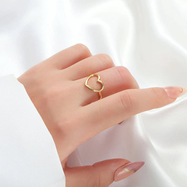 Adjustable Open Heart Ring