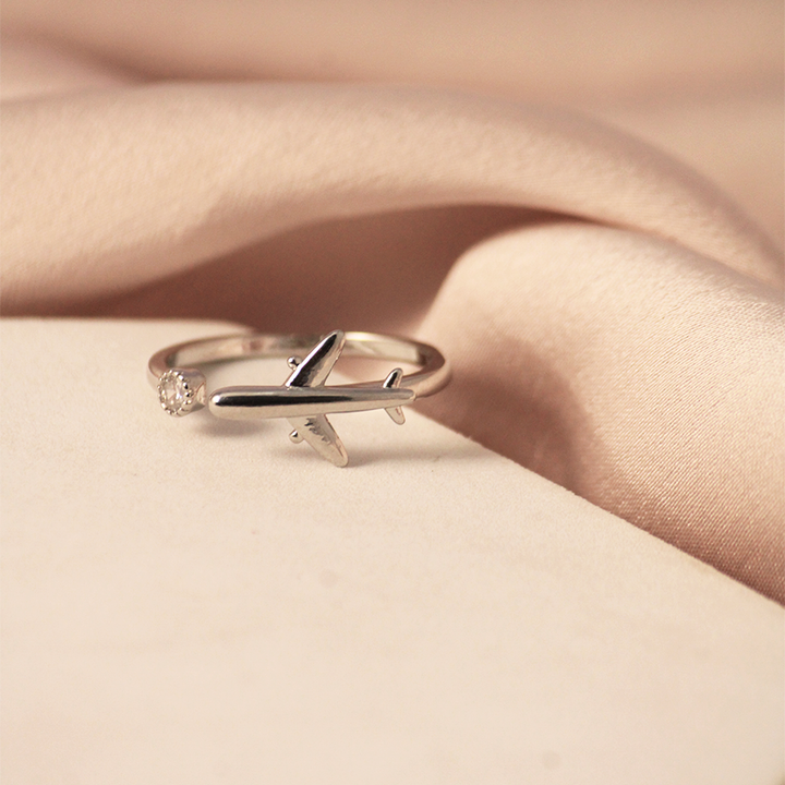 Airlift Silver Diamond Ring