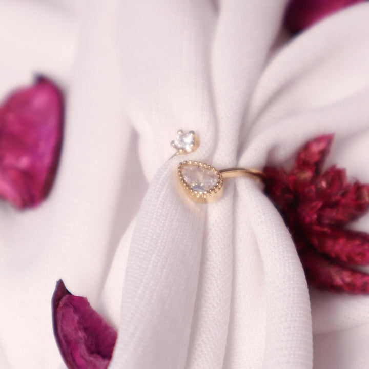 Almond Diamond Ring - Salty Accessories