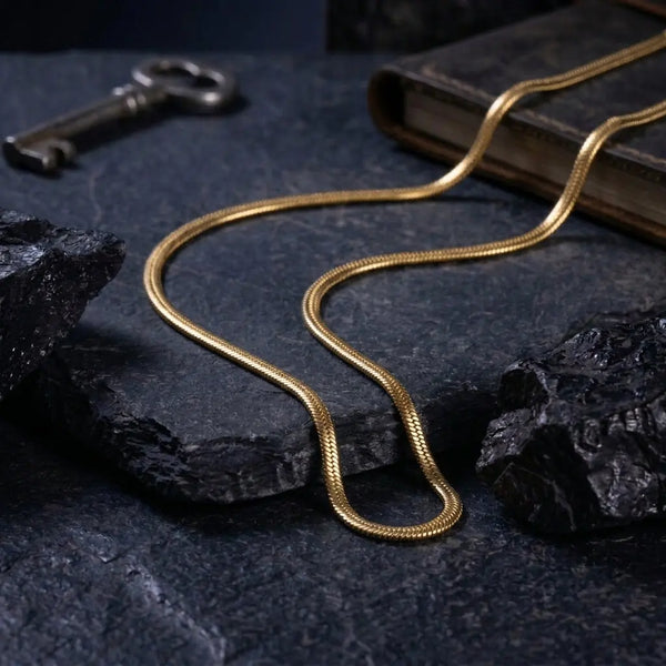 Round Snake Gold Chain