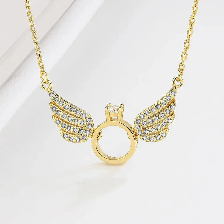 Angel Wings Necklace - Gold - Salty Accessories