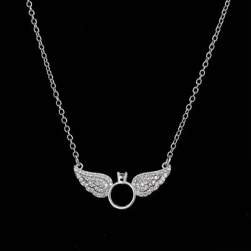 Angel Wings Necklace - Silver - Salty Accessories