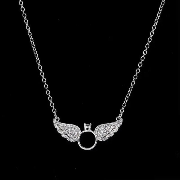 Angel Wings Necklace - Silver