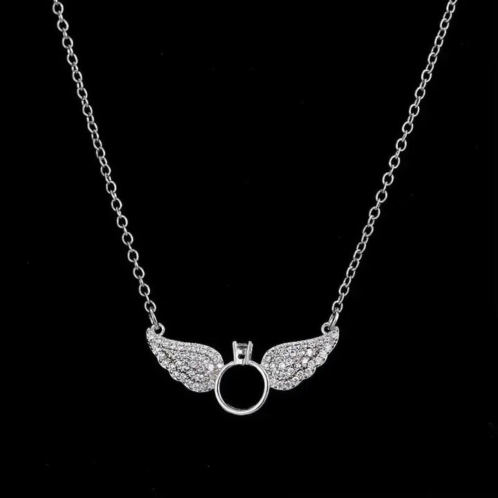 Angel Wings Necklace - Silver - Salty Accessories