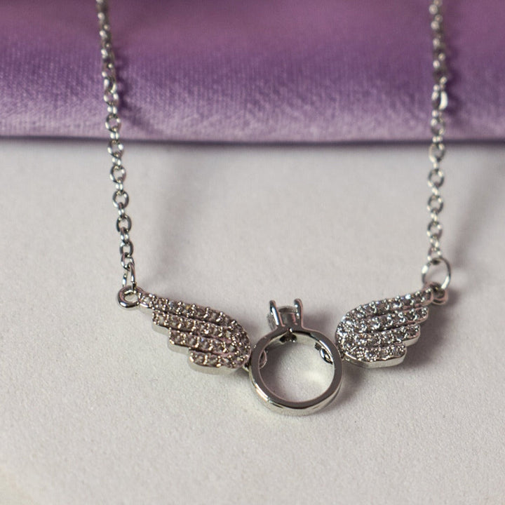 Angel Wings Necklace - Silver - Salty Accessories