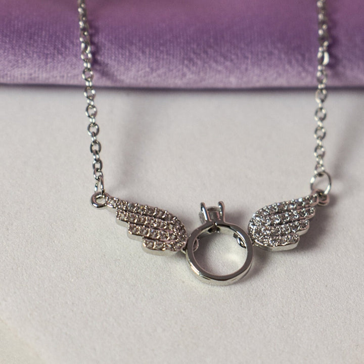 Angel Wings Necklace - Silver