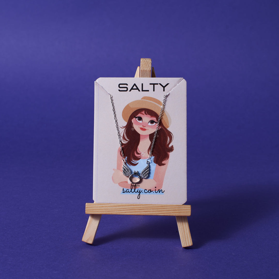 Angel Wings Necklace - Silver - Salty Accessories