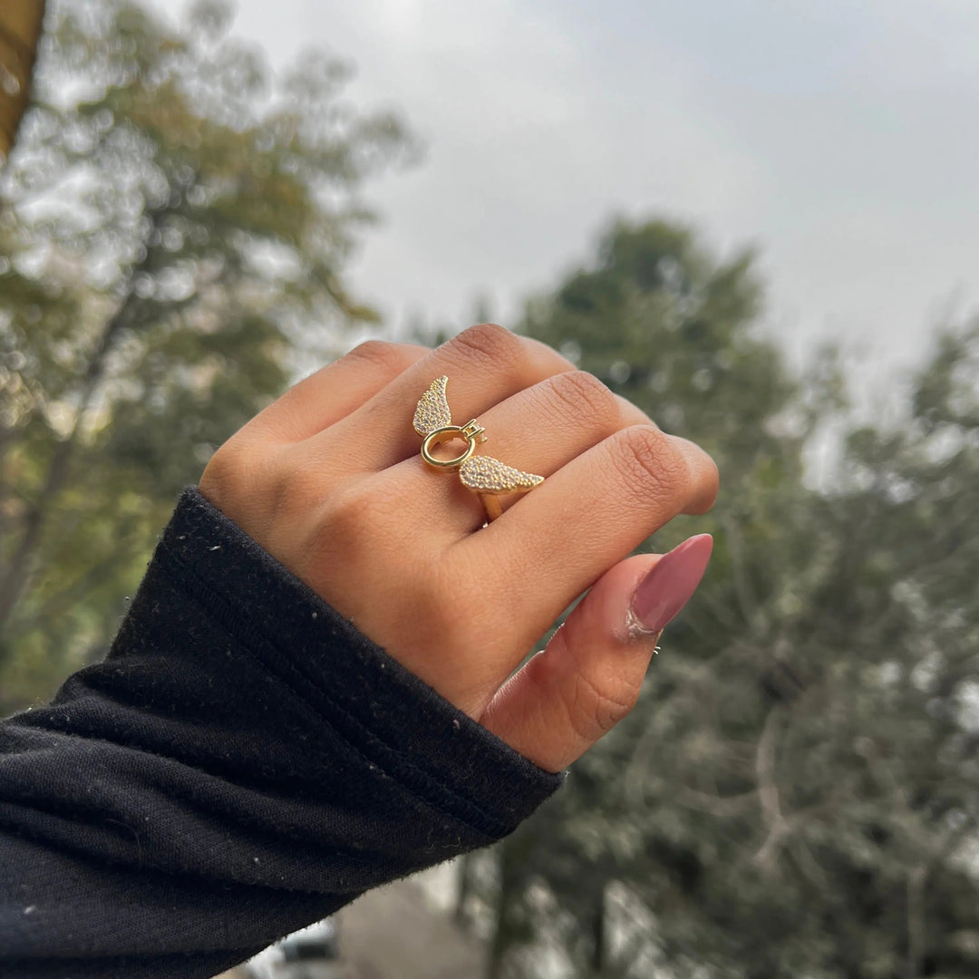 Angel's wings ring - Salty Accessories