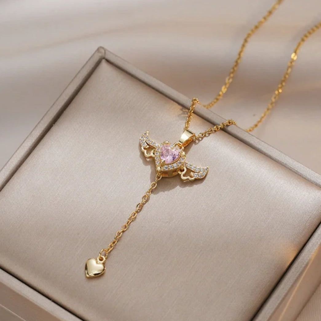 Angelic Heartwing Necklace - Salty Accessories