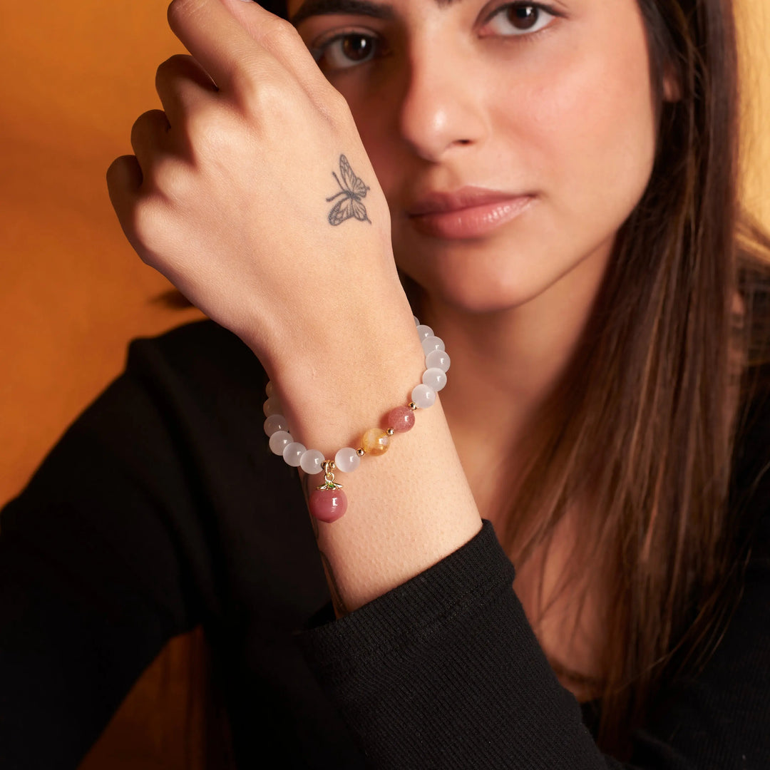 Anti-Stress Ivory Orb Beaded Band - Salty Accessories
