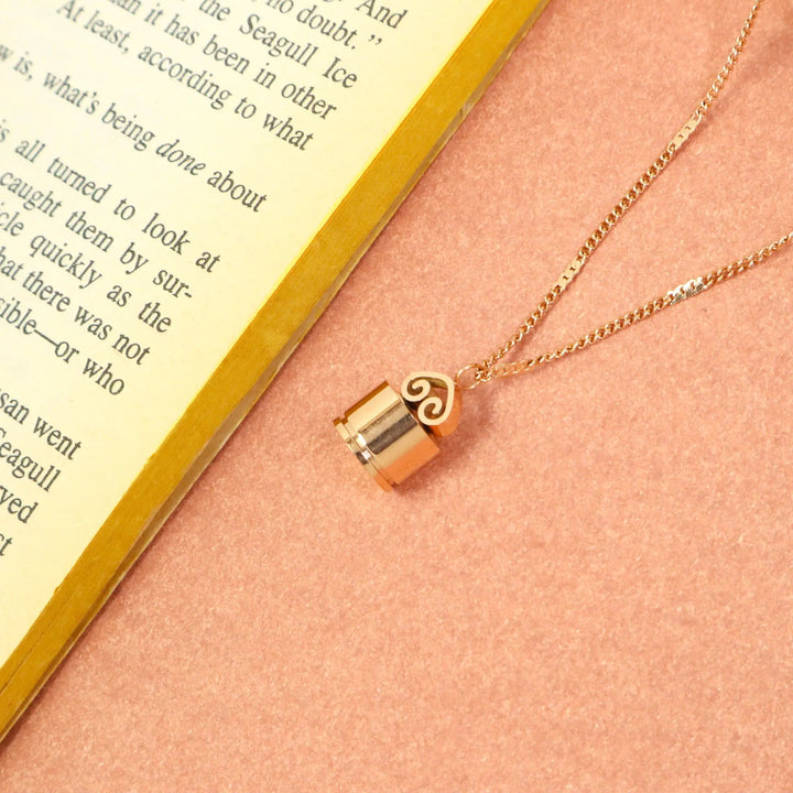 Antique Rose Gold Lock Necklace - Salty Accessories