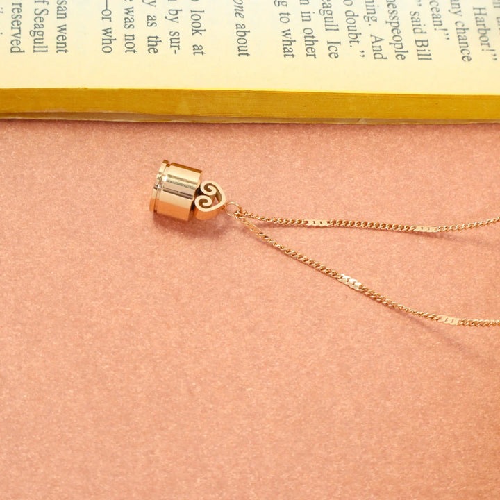 Antique Rose Gold Lock Necklace - Salty Accessories