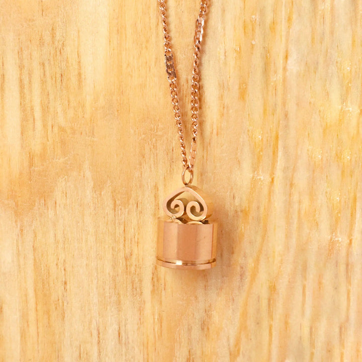 Antique Rose Gold Lock Necklace - Salty Accessories