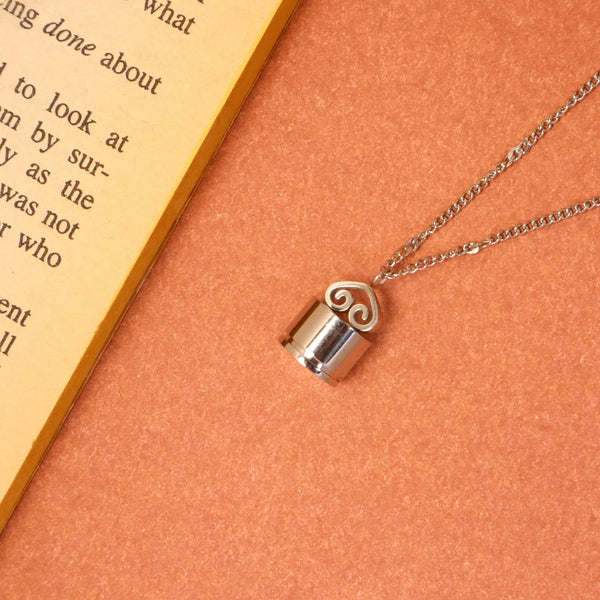 Antique Silver Lock Necklace
