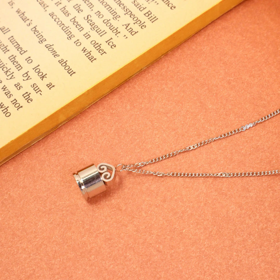 Antique Silver Lock Necklace - Salty Accessories
