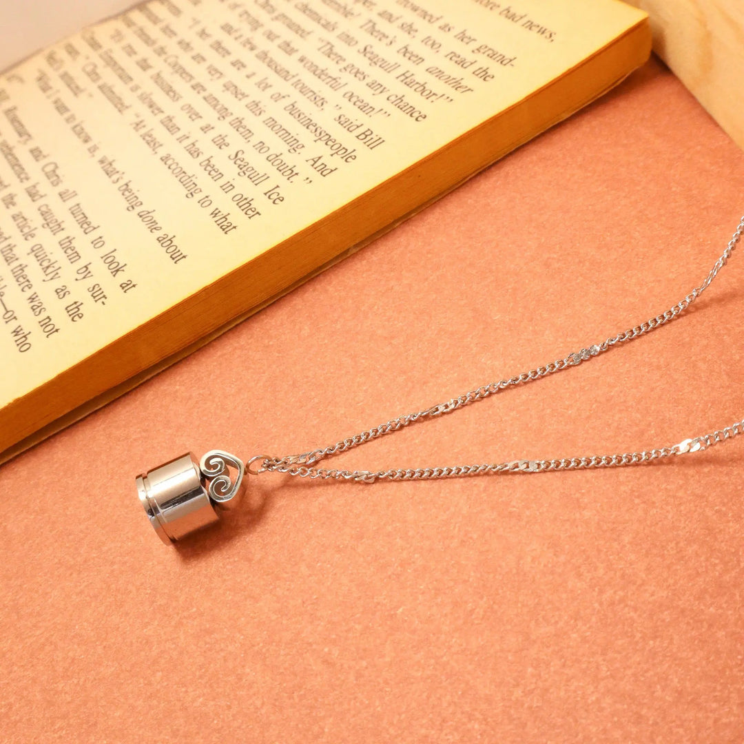 Antique Silver Lock Necklace - Salty Accessories
