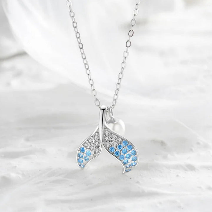 Aqua Aura Tail Necklace - Salty Accessories