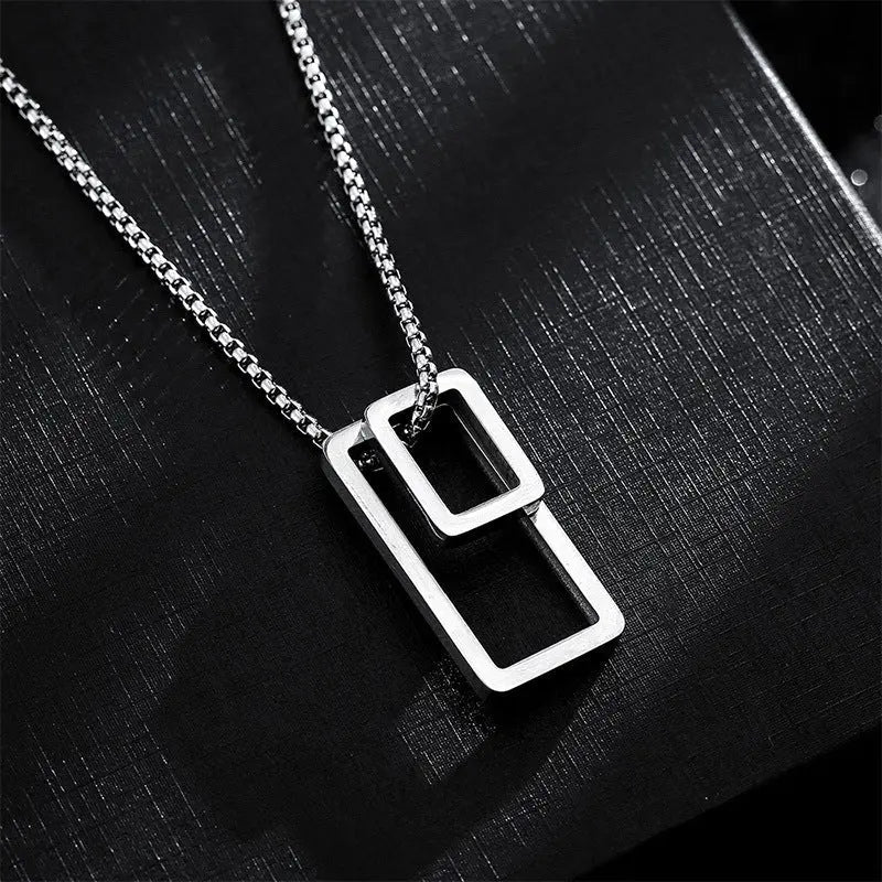 Architectural Contrast Silver Chain - Salty Accessories
