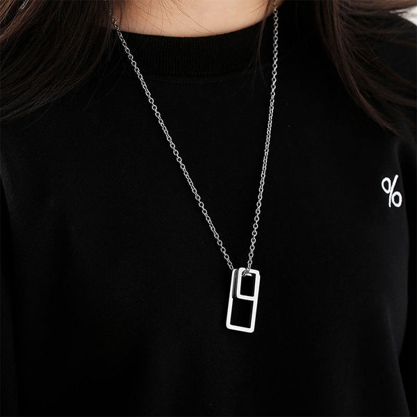 Architectural Contrast Silver Chain