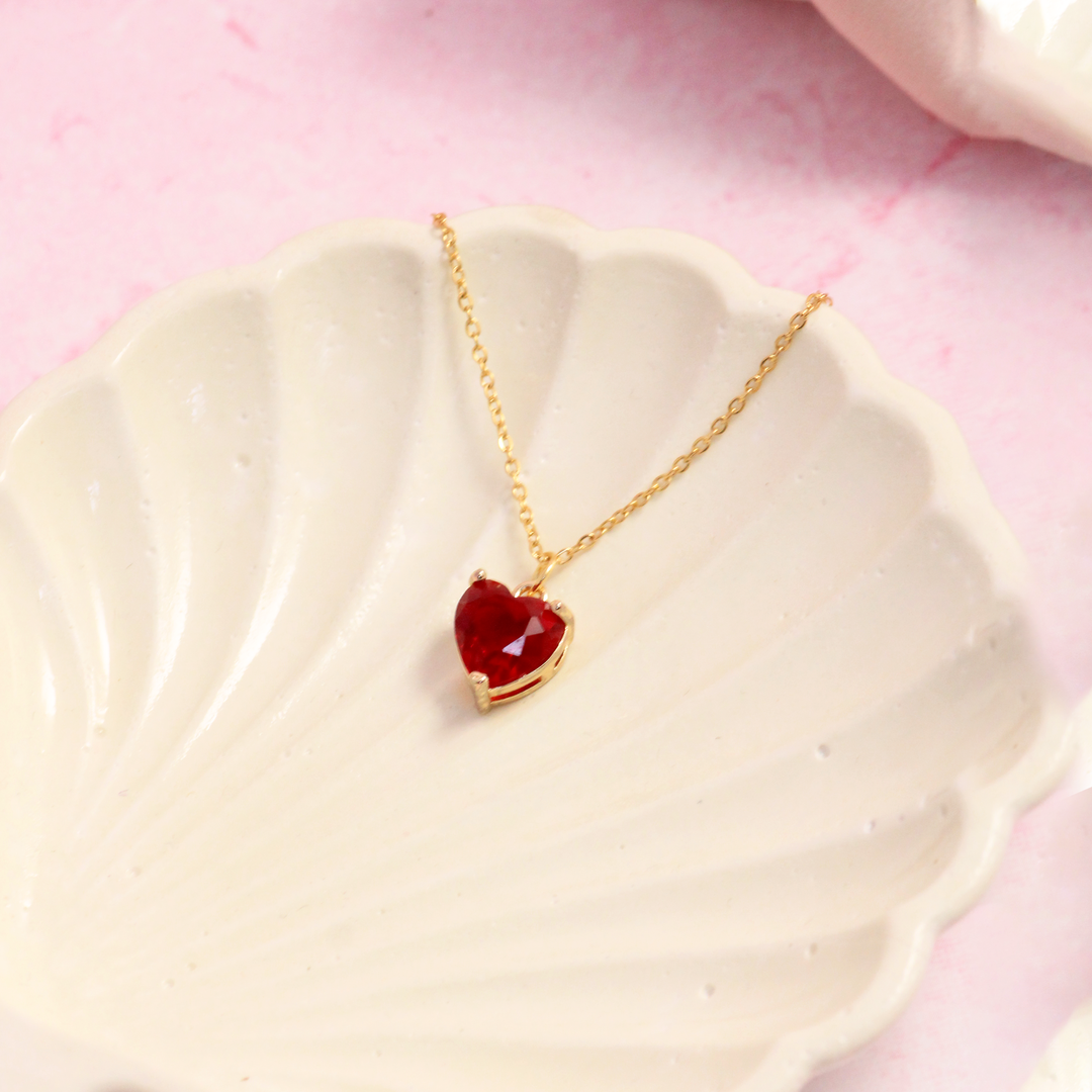 Aries Red Heart Necklace