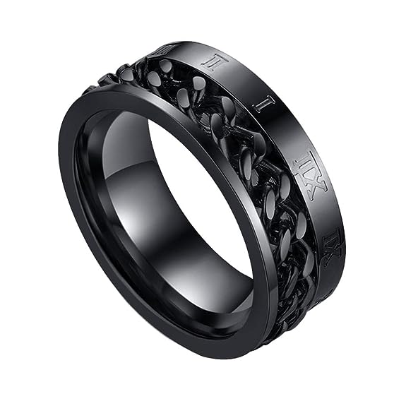 Arne Link-Chain Ring - Black