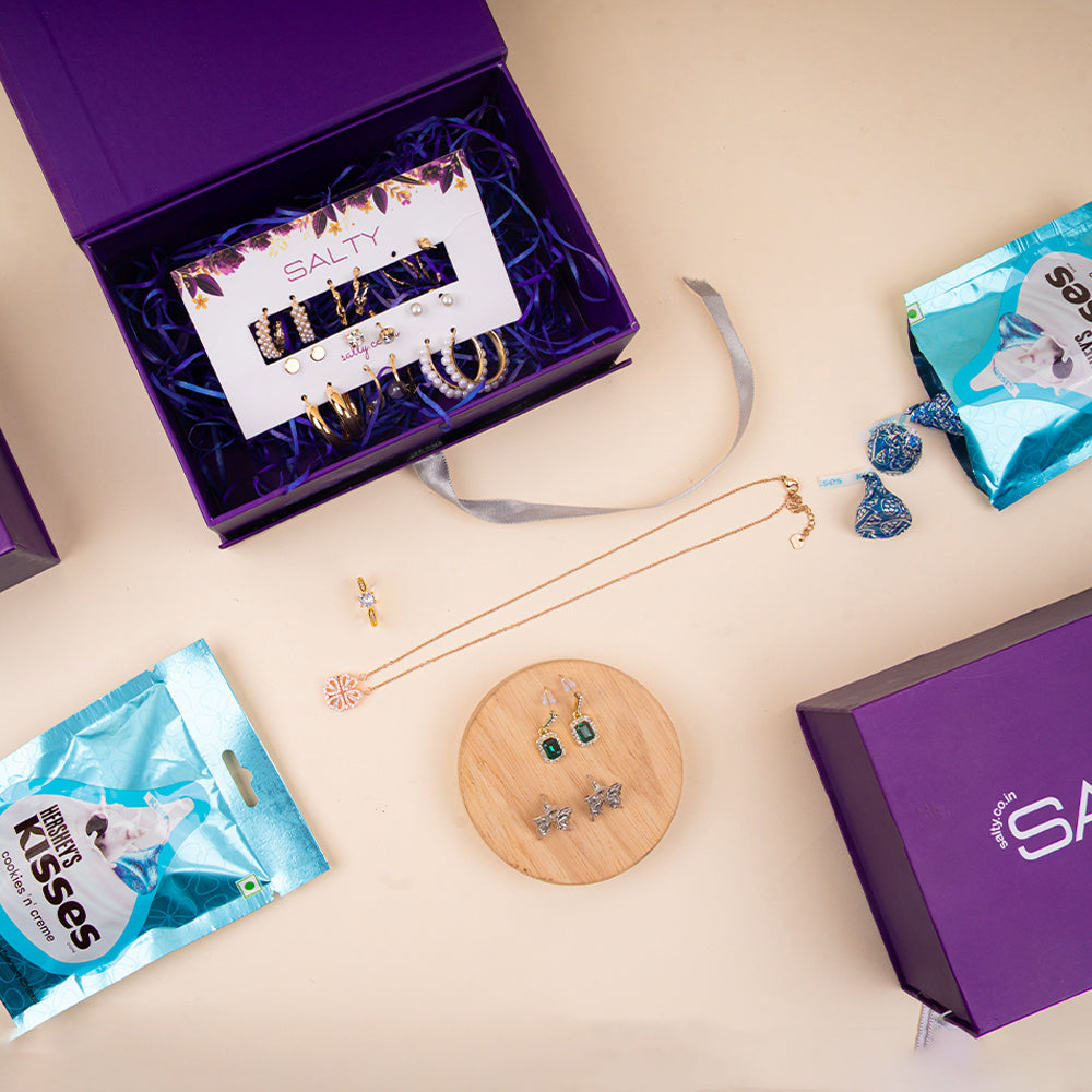 Luxury Jewellery Set Gift Hamper for Her with Personalised Card