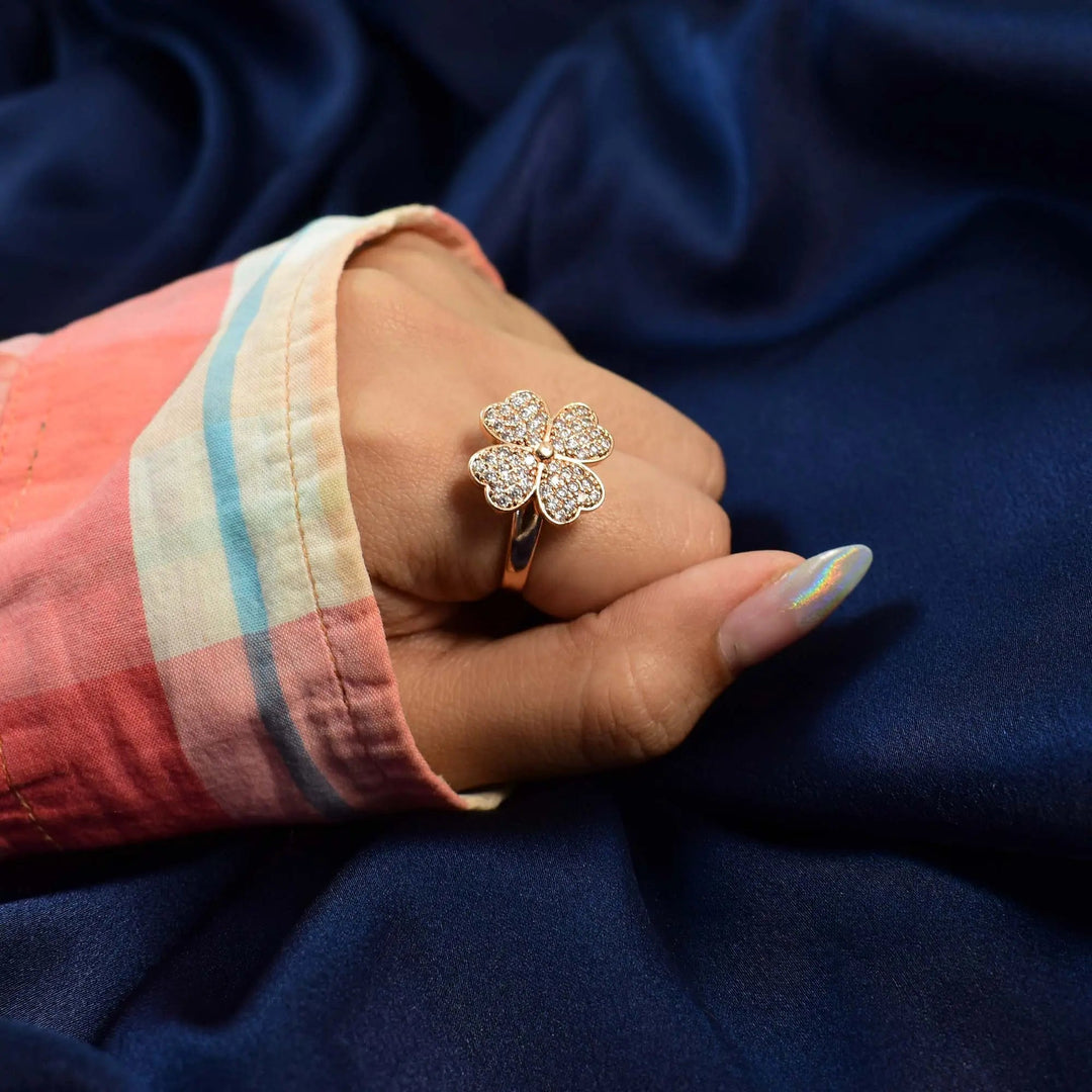 Aubrieta Spinner Ring - Rose Gold - Salty Accessories
