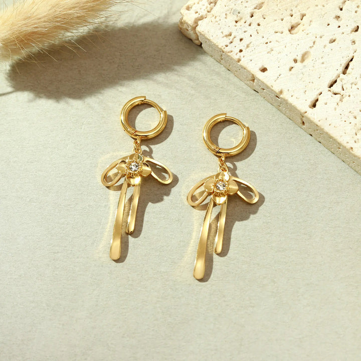 Aurelia Ribbon Bloom Hoops | Salty