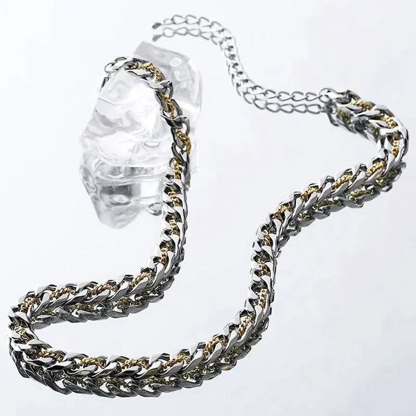 Aurelian Dual Tone Cuban Chain Necklace