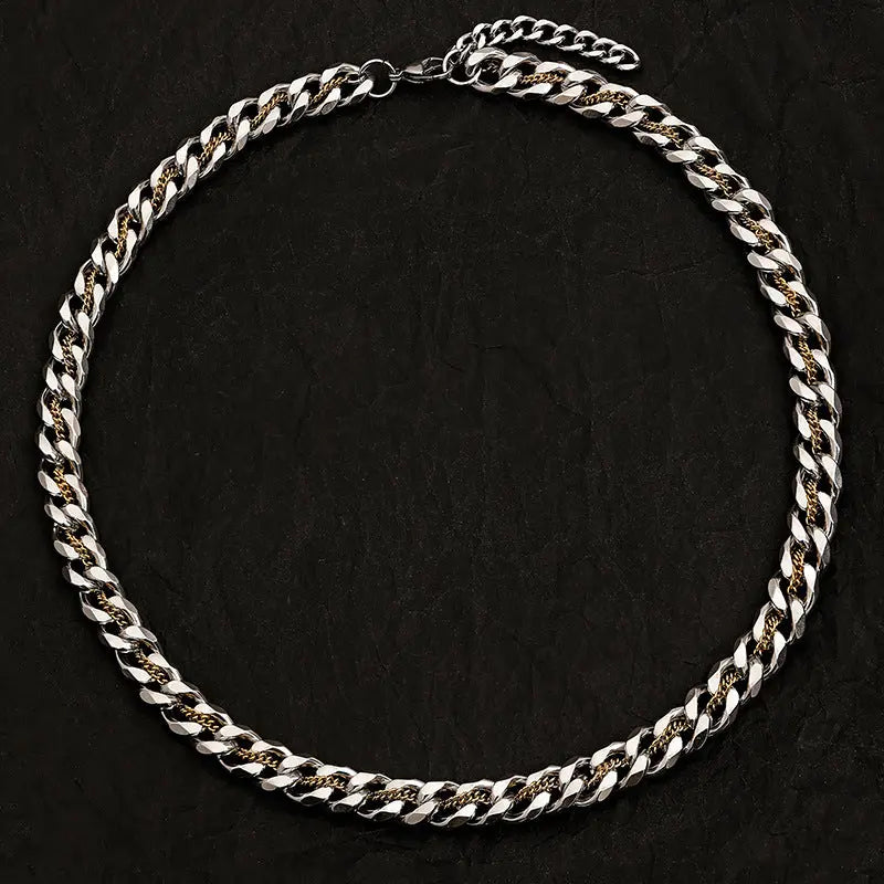 Aurelian Dual Tone Cuban Chain Necklace | Salty