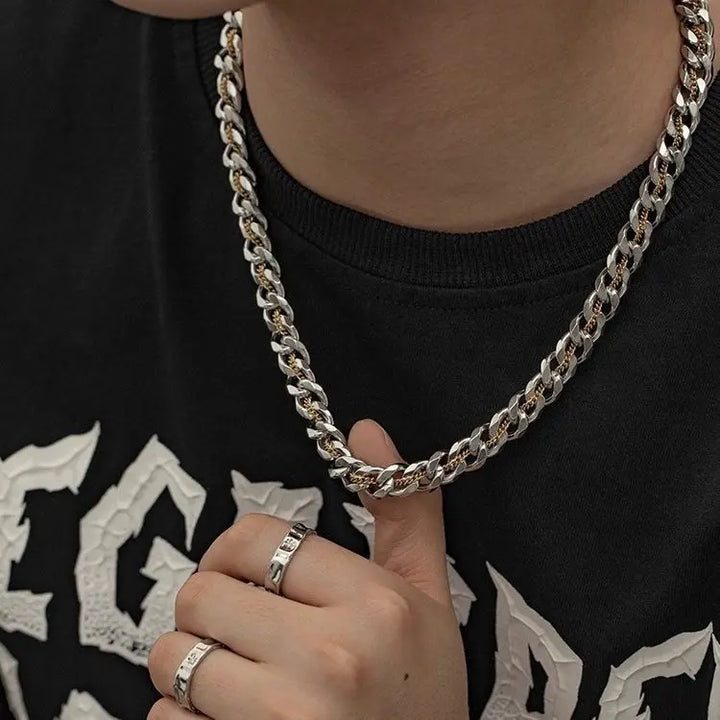 Aurelian Dual Tone Cuban Chain Necklace | Salty