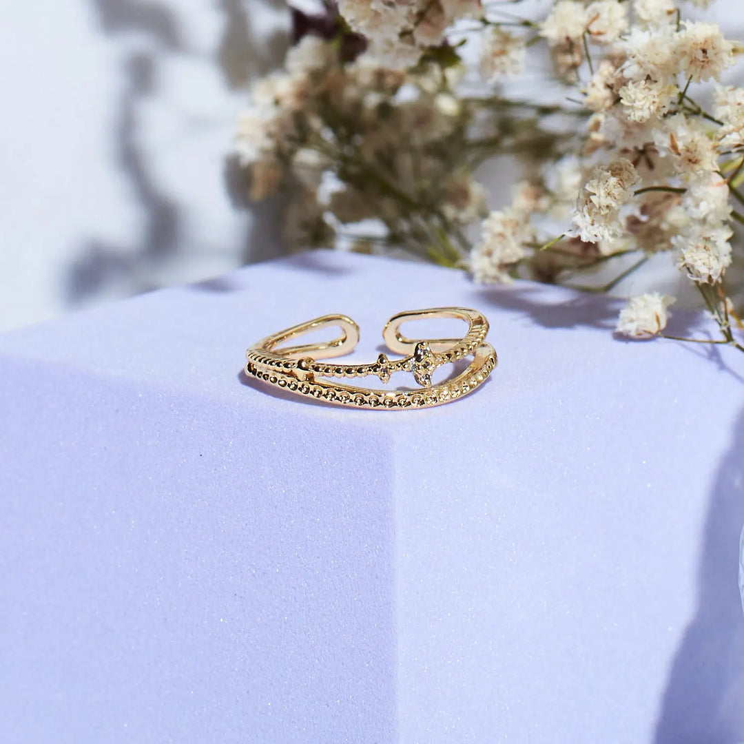 Aurora Borealis Gold Ring | Salty