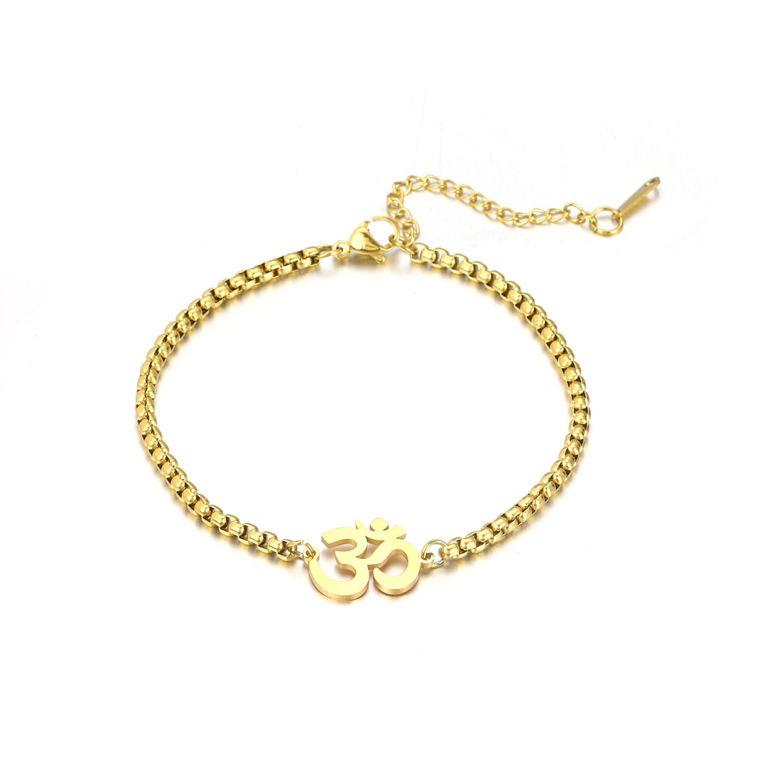 Auspicious "OM" Gold Bracelet - Salty Accessories