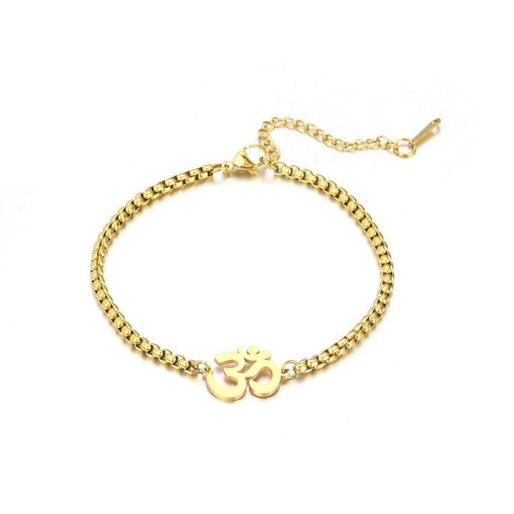 Auspicious "OM" Gold Bracelet - Salty Accessories
