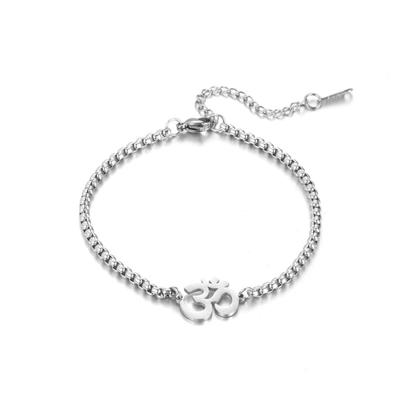Auspicious "OM" Silver Bracelet