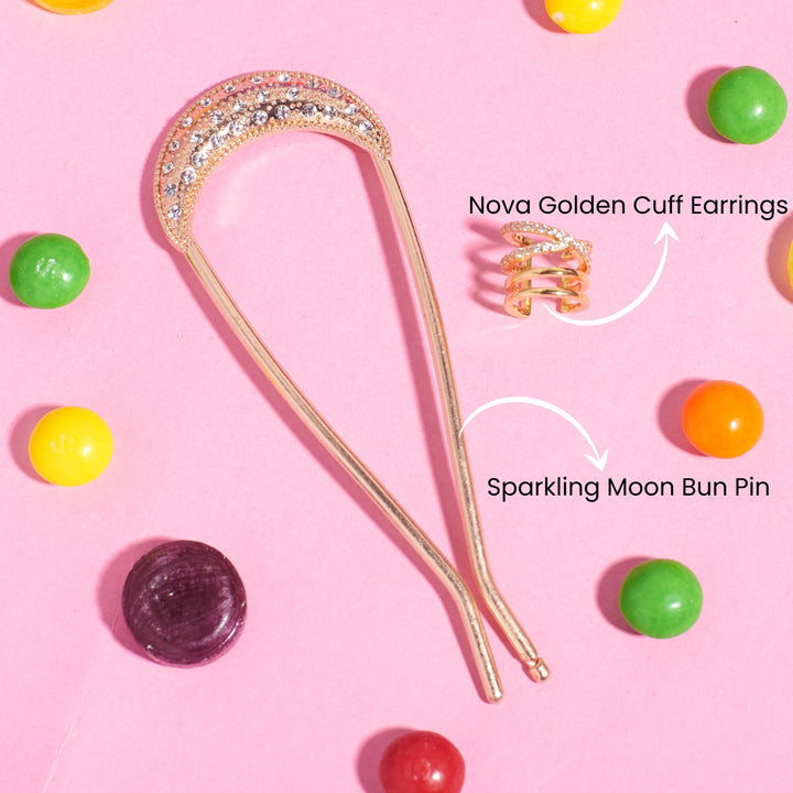 Pop Star Bun Pin and Cuff Combo