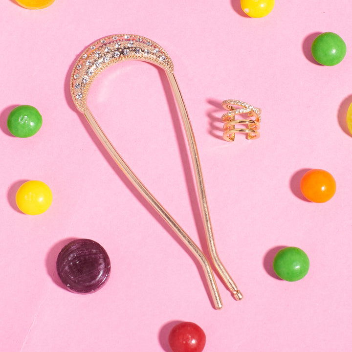 Pop Star Bun Pin and Cuff Combo