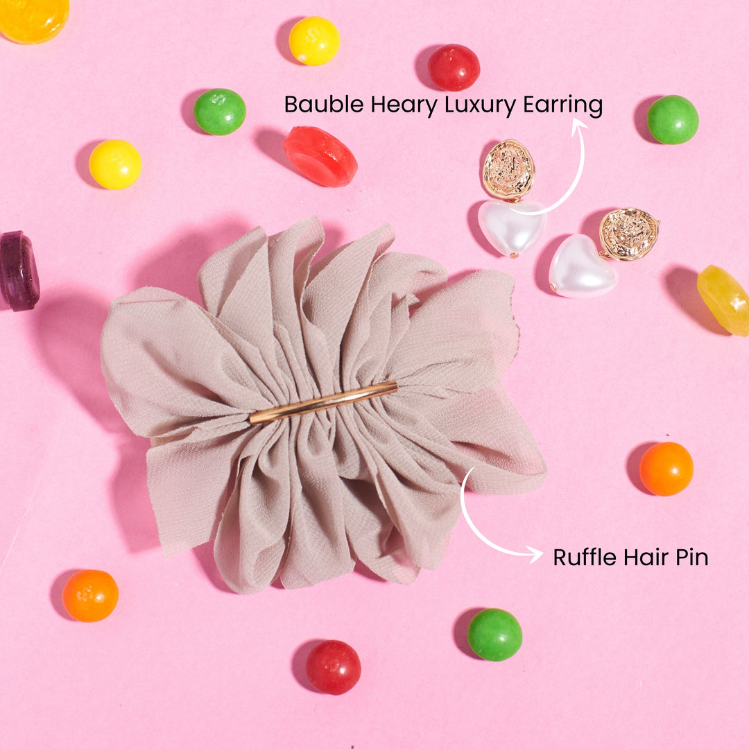Retro Romance Hair Pin and Earrings Set