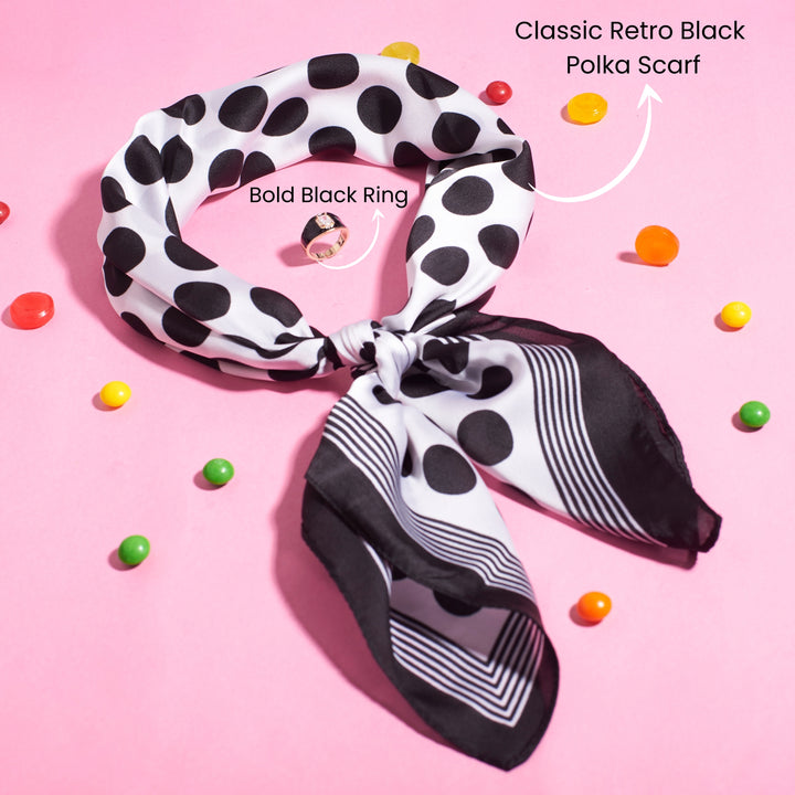 Polka Pop Scarf and Ring Duo