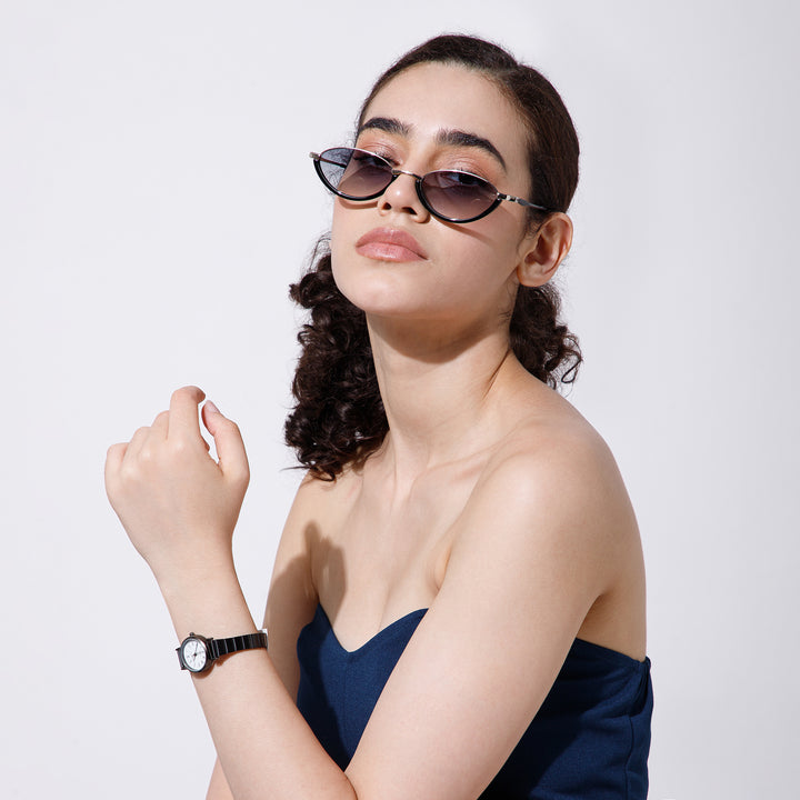 Beverly Hills Classic Cat Eye Sunglasses and Watch Combo