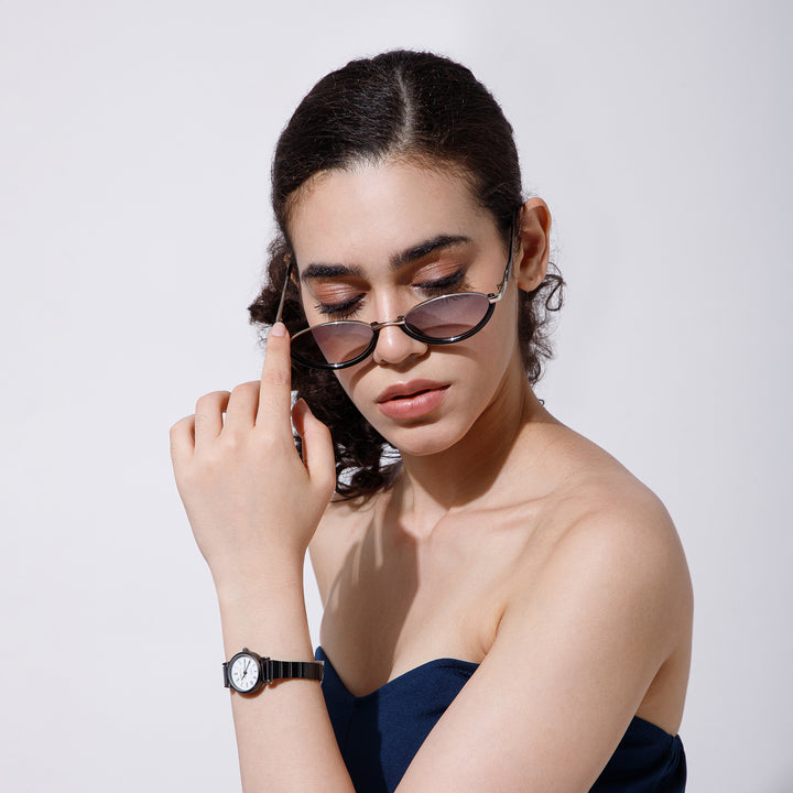 Beverly Hills Classic Cat Eye Sunglasses and Watch Combo