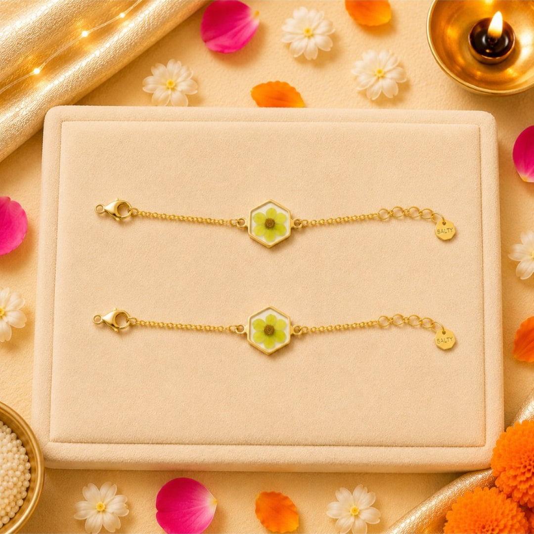 Handcrafted Luminescent Resin Rakhi for Brother - Pack of 2